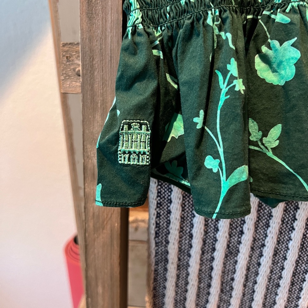 Hill House Forest Green Floral Smocked Tank Top - Picture 4 of 9